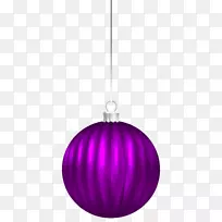紫球天花板灯具图案-紫色圣诞球装饰品Png剪贴画图像