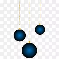 蓝色产品球体设计-透明圣诞蓝色装饰品
