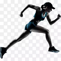 跑步短跑慢跑女子剪贴画-跑步女子PNG形象