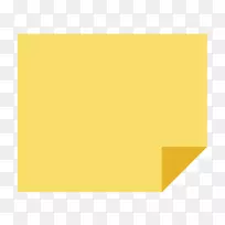 方形面积角黄色图案-粘注PNG