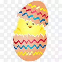 鸡复活节兔子彩蛋-可爱的彩蛋复活节鸡夹艺术图片