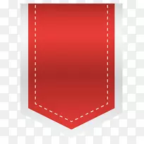 红色设计心脏图案-红色空卖标签PNG剪贴画