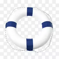 蓝色圆圈字体设计-救生圈PNG