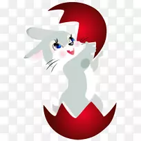 猫狗尾图-复活节兔子透明PNG剪贴画图片