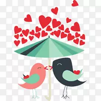 爱情人节心浪漫-爱鸟伞
