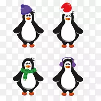 企鹅卡通插图-可爱的企鹅