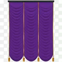 窗帘处理窗盲黑.紫色窗帘透明剪贴画