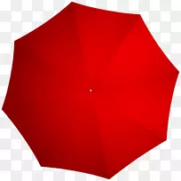 红色伞设计-开伞透明PNG剪贴画