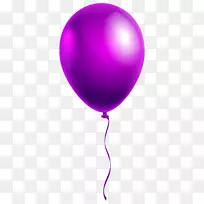 气球剪贴画-单紫色气球PNG剪贴画