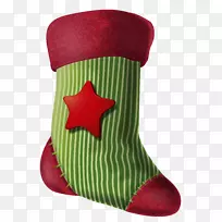 圣诞长袜剪贴画-圣诞长筒袜