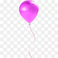 气球花瓣设计产品-单PNG粉红色气球透明剪贴画