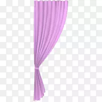 窗帘淋浴器艺术-粉色窗帘透明剪贴画