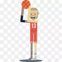 篮球运动员adobe插画.篮球