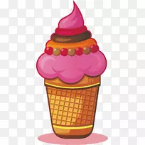 冰淇淋筒圣代巧克力冰淇淋冰淇淋