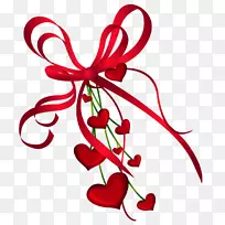情人节心脏剪贴画-情人节装饰用红色蝴蝶兰装饰