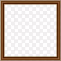 方形画框区域棋盘游戏图案-棕色金色边框透明png图像