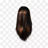 长发发型层叠头发-女性发PNG形象