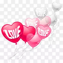 情人节心脏剪贴画-情人节粉红色和白色爱情心肠PNG剪贴画