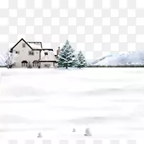 雪冬土坯插图-冬季雪背景