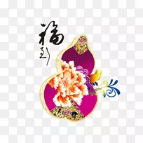 生肖海报鸡-葫芦花