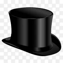 大礼帽服装.黑色圆柱形帽子PNG图像