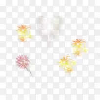 花瓣黄色图案-烟花光效应