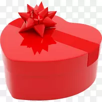 礼品盒剪贴画-礼品红盒PNG图像