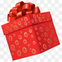 新年贺词圣诞礼物盒PNG图片