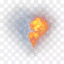 索尼Xperia c电脑橙色S.A.墙纸-水与火