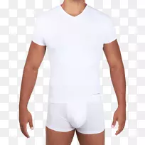 身穿白色T恤的男子-PNG图像