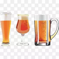 啤酒玻璃器皿鸡尾酒剪辑艺术-高脚杯啤酒PNG形象