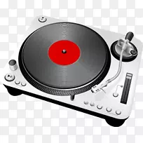 曲棍球唱机唱片dj混音.手绘dj混音