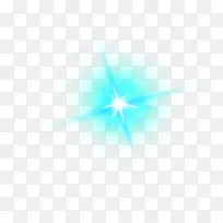 对称蓝点三角形图案-绿色简单恒星效应元素