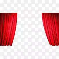 剧院窗帘和舞台窗帘红色剧场图案-窗帘PNG