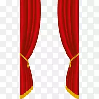 剧院窗帘和舞台窗帘-红色窗帘