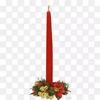 烛光圣诞点缀圣诞树-圣诞蜡烛PNG形象