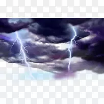 云闪电雷电卡通-雷电天气云绘卡通