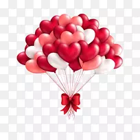 心气球情人节礼物夹艺术.心形气球