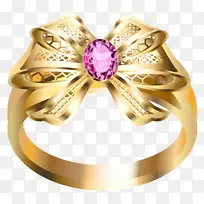耳环珠宝钻石金-镶有钻石PNG的戒指