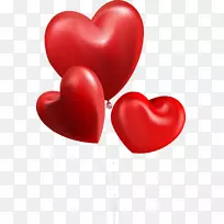 情人节心气球图-红色爱情装饰图案