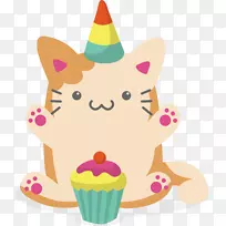 可爱的猫过生日