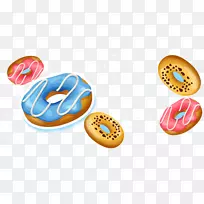 彩色简单圆饼干装饰图案