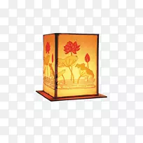 纸灯笼中秋节-美丽的荷花灯笼