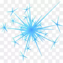 烟花蓝色剪贴画-烟花PNG