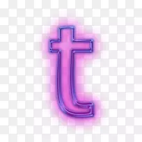 霓虹灯照明字母霓虹灯标志-t字母表png