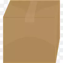 纸矩形棕色纸板盒PNG