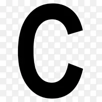 黑白圆角-字母c png