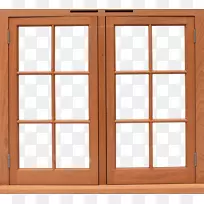 窗木框架木门-木窗PNG