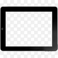 黑白正方形棋盘图案-透明平板png图像