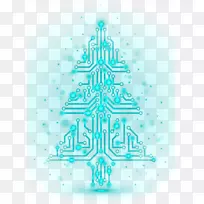 芯片抽象圣诞树